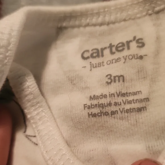 Carter's Cream and Green Bodysuit One Piece - Picture 2 of 3